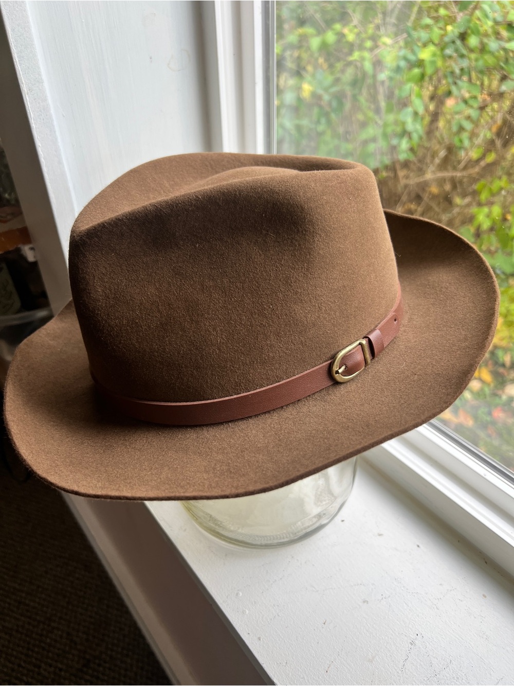 Stetson L.L Bean Moose River Brown Fedora Hat large 59 felt western cool classic